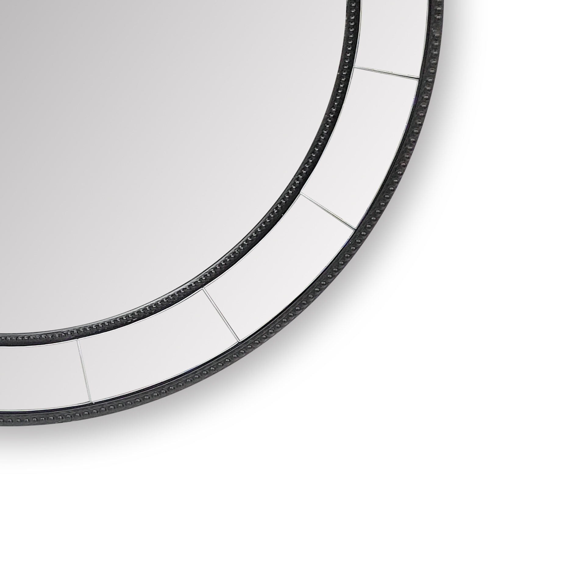 round mirror black frame